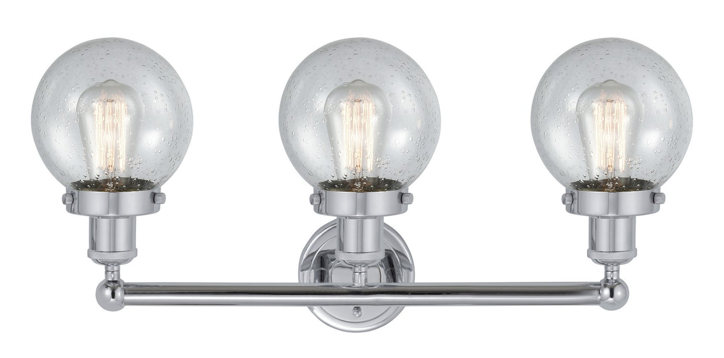 Innovations 616-3W-PC-G204-6 Three Light Bath Vanity, Polished Chrome