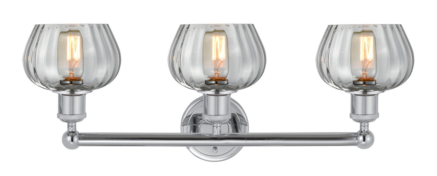 Innovations 616-3W-PC-G92 Three Light Bath Vanity, Polished Chrome