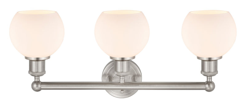 Innovations 616-3W-SN-G121-6 Three Light Bath Vanity, Brushed Satin Nickel
