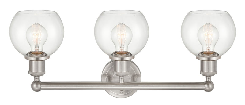 Innovations 616-3W-SN-G122-6 Three Light Bath Vanity, Brushed Satin Nickel
