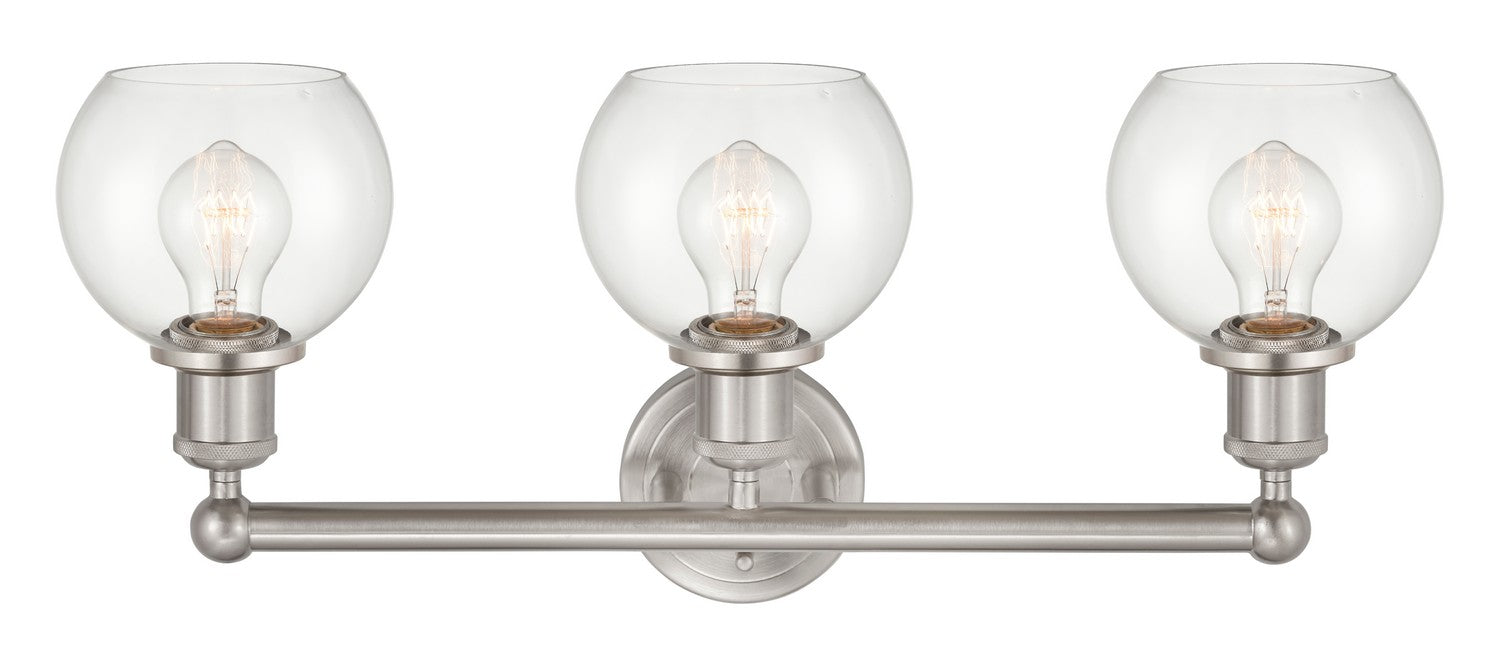 Innovations 616-3W-SN-G122-6 Three Light Bath Vanity, Brushed Satin Nickel