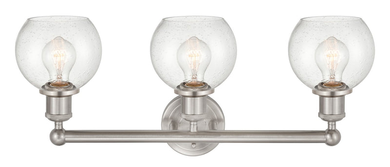 Innovations 616-3W-SN-G124-6 Three Light Bath Vanity, Brushed Satin Nickel