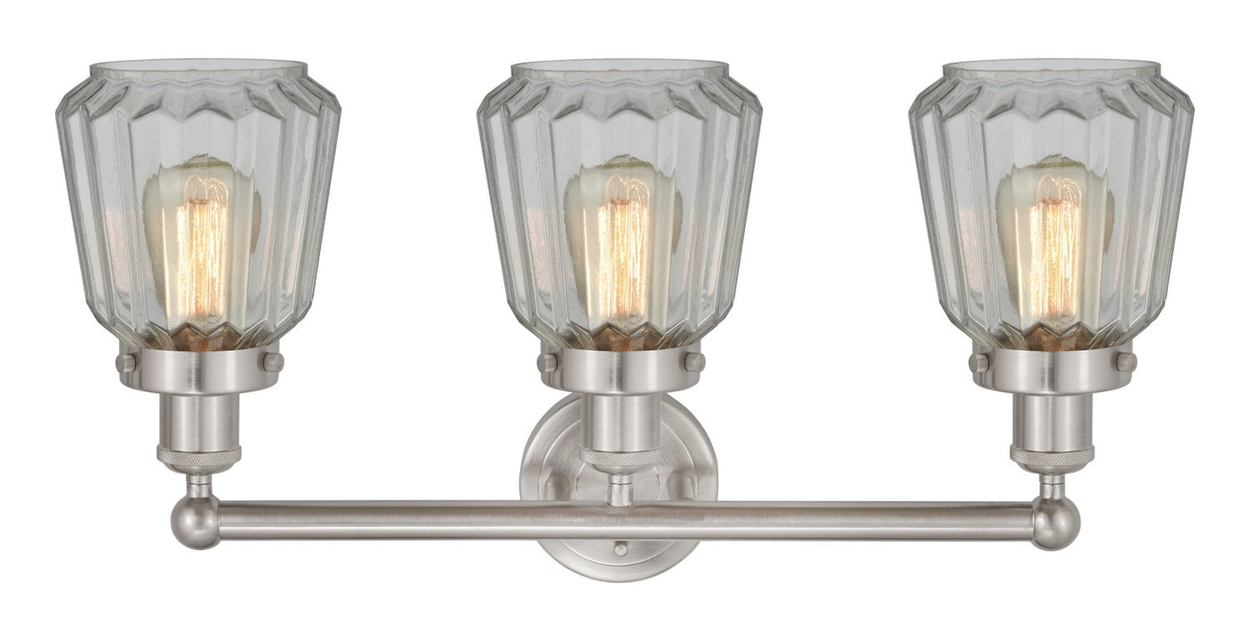 Innovations 616-3W-SN-G142 Three Light Bath Vanity, Brushed Satin Nickel