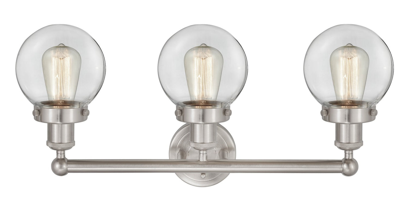 Innovations 616-3W-SN-G202-6 Three Light Bath Vanity, Brushed Satin Nickel