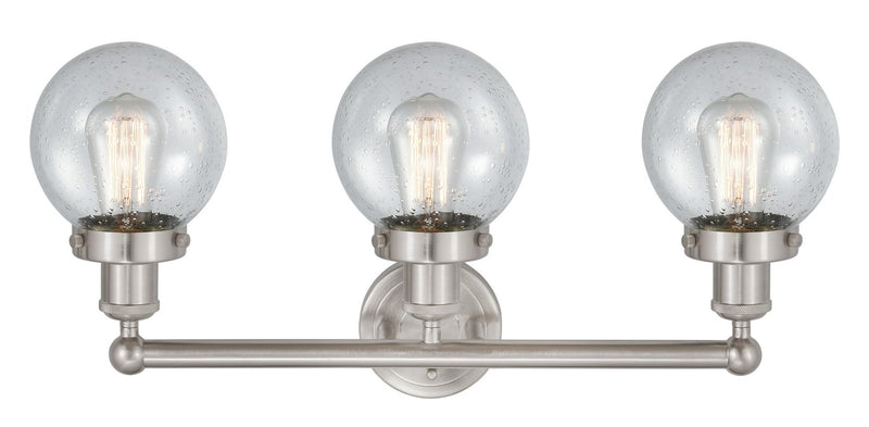 Innovations 616-3W-SN-G204-6 Three Light Bath Vanity, Brushed Satin Nickel