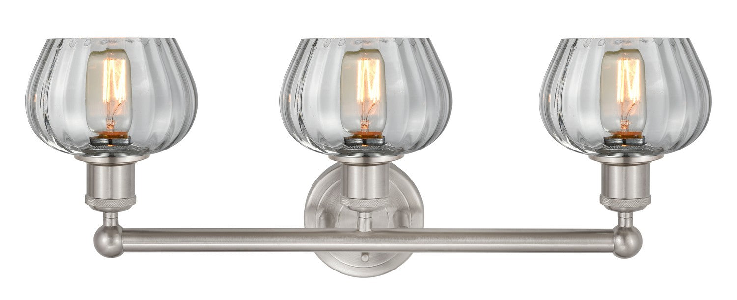 Innovations 616-3W-SN-G92 Three Light Bath Vanity, Brushed Satin Nickel