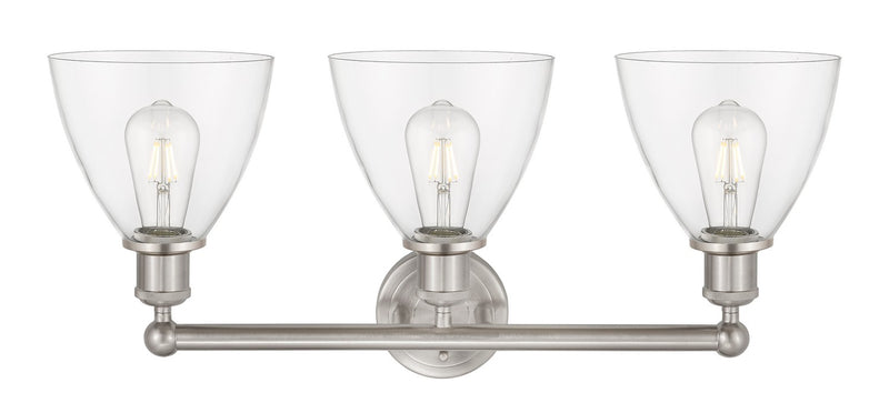Innovations 616-3W-SN-GBD-752 Three Light Bath Vanity, Brushed Satin Nickel