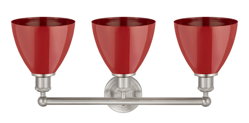 Innovations 616-3W-SN-MBD-75-RD Three Light Bath Vanity, Brushed Satin Nickel