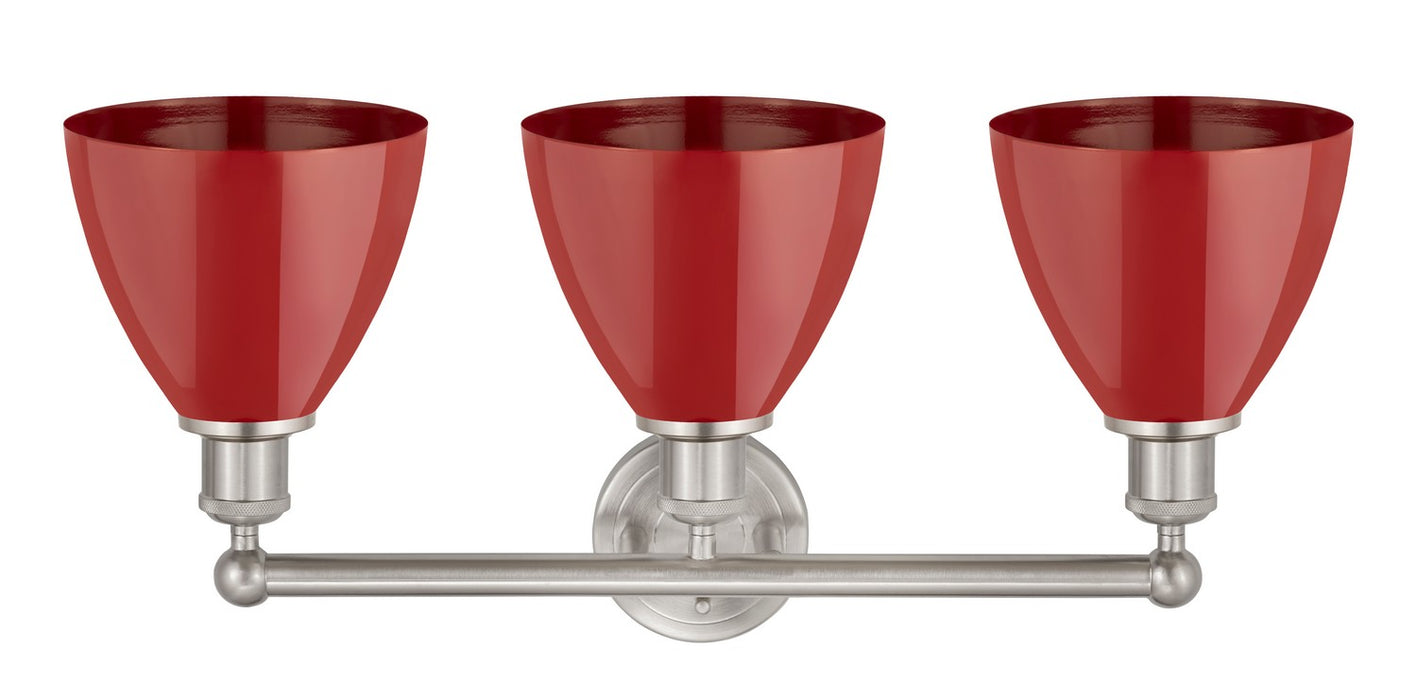 Innovations 616-3W-SN-MBD-75-RD Three Light Bath Vanity, Brushed Satin Nickel