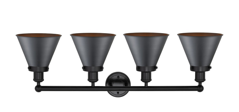 Innovations 616-4W-BK-M13-BK Four Light Bath Vanity, Matte Black