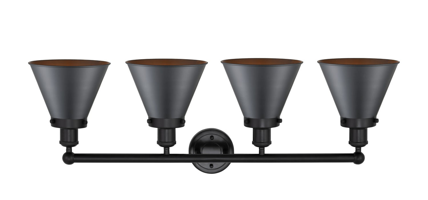 Innovations 616-4W-BK-M13-BK Four Light Bath Vanity, Matte Black