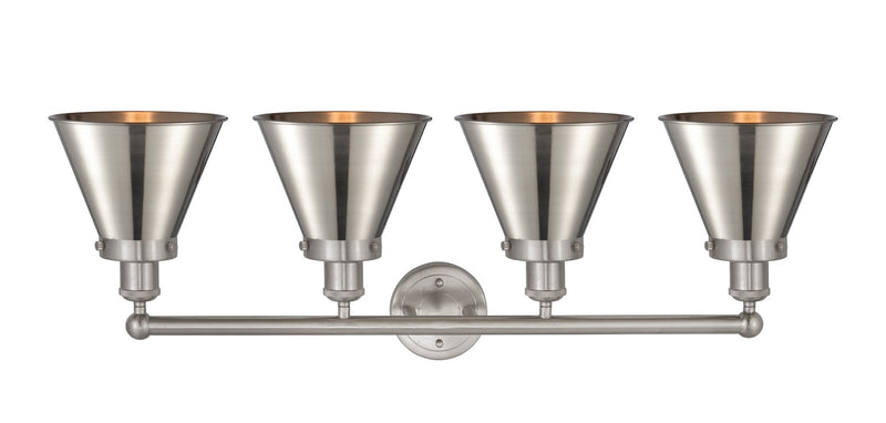 Innovations 616-4W-SN-M13-SN Four Light Bath Vanity, Brushed Satin Nickel