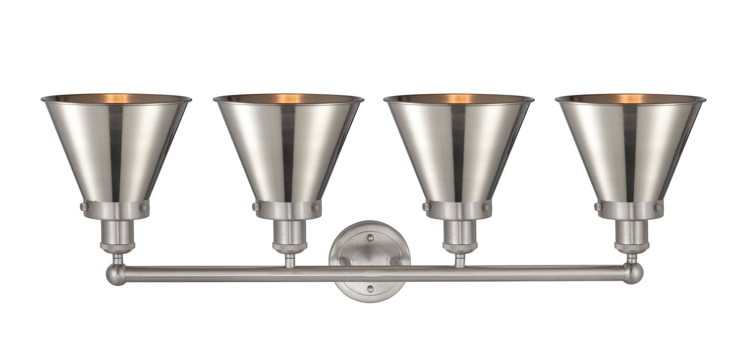 Innovations 616-4W-SN-M13-SN Four Light Bath Vanity, Brushed Satin Nickel