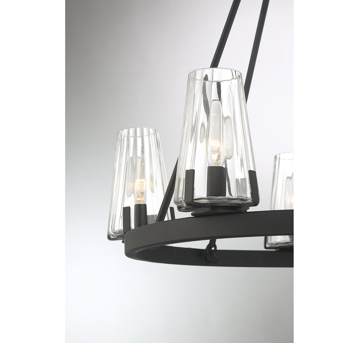 Lighting One E V6-L1-2320-5-89 Five Light Chandelier, Matte Black