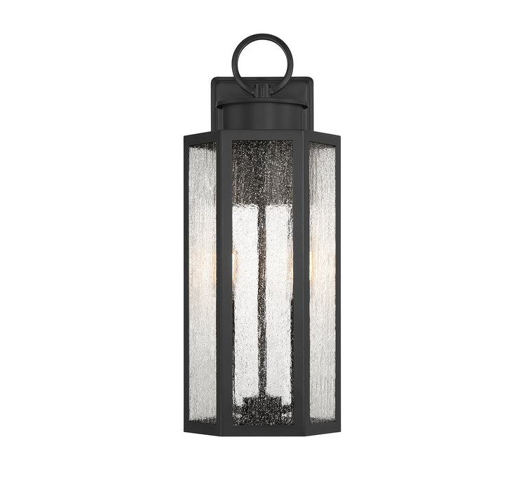 Lighting One E V6-L5-5102-BK Two Light Outdoor Wall Lantern, Black