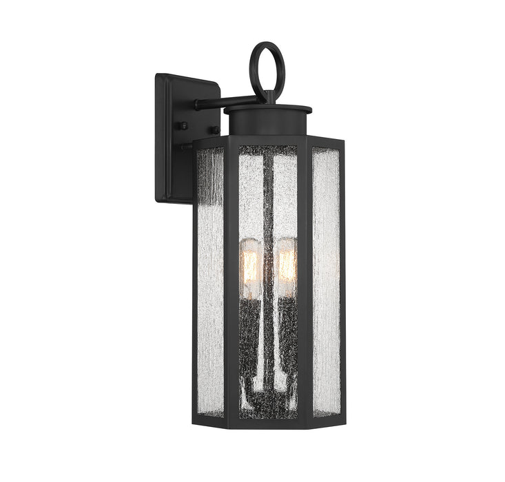 Lighting One E V6-L5-5102-BK Two Light Outdoor Wall Lantern, Black
