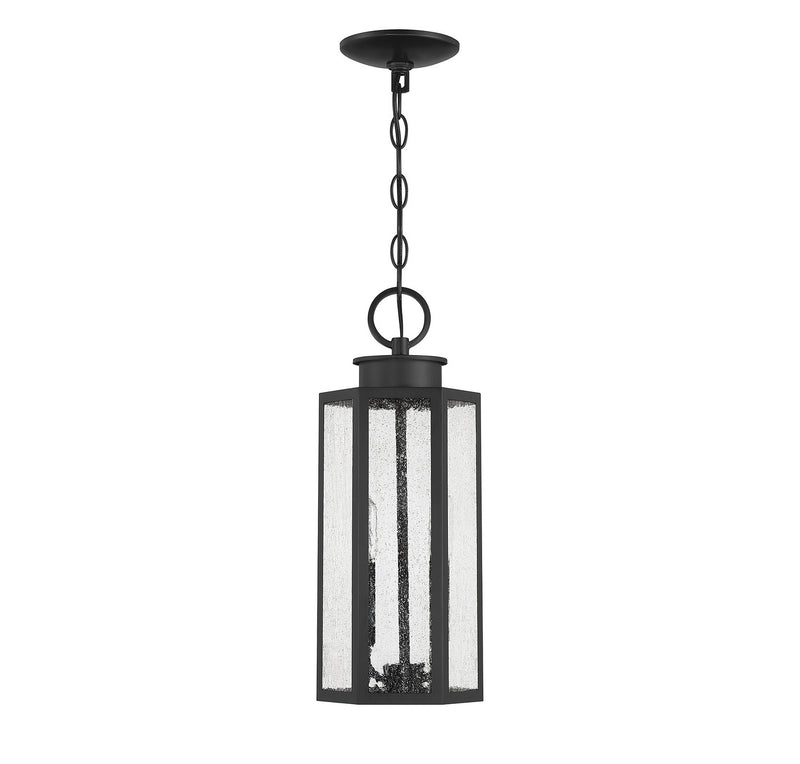 Lighting One E V6-L5-5103-BK Two Light Outdoor Hanging Lantern, Black