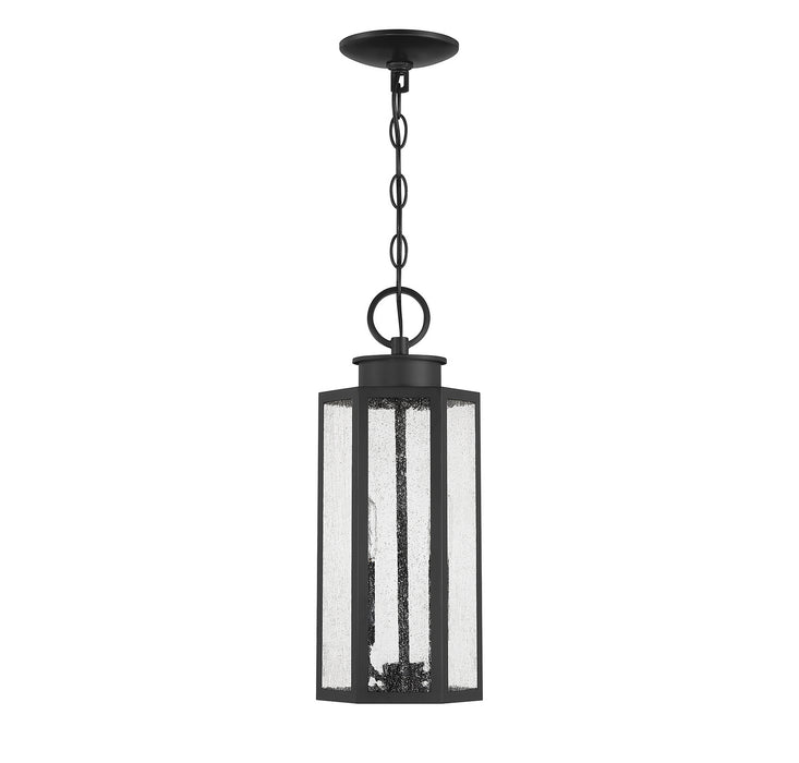 Lighting One E V6-L5-5103-BK Two Light Outdoor Hanging Lantern, Black