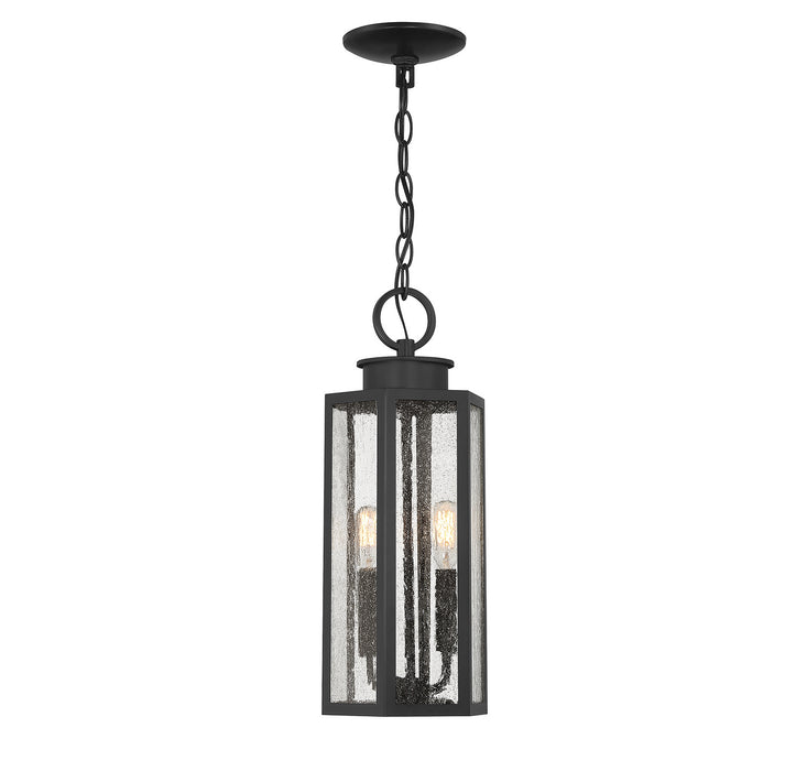 Lighting One E V6-L5-5103-BK Two Light Outdoor Hanging Lantern, Black