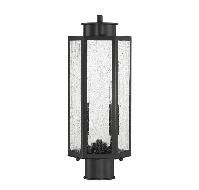 Lighting One E V6-L5-5104-BK Two Light Outdoor Post Lantern, Black