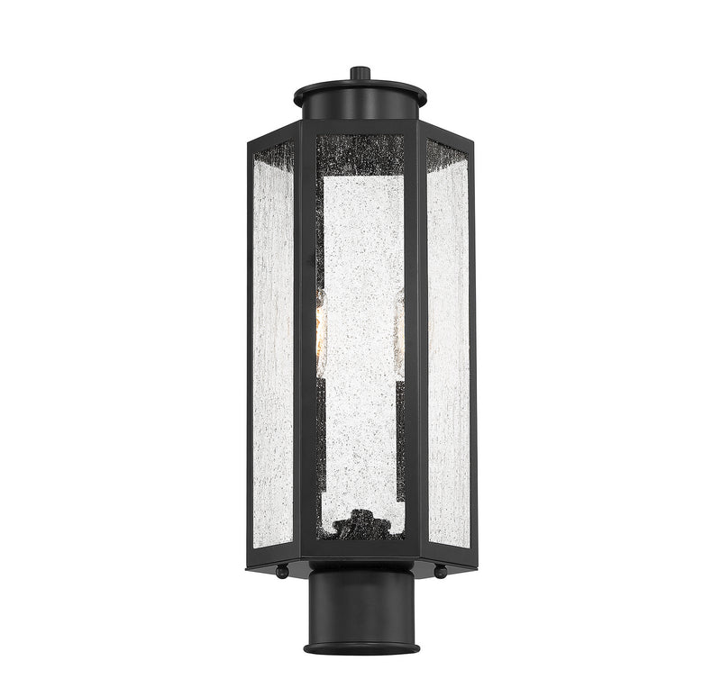 Lighting One E V6-L5-5104-BK Two Light Outdoor Post Lantern, Black