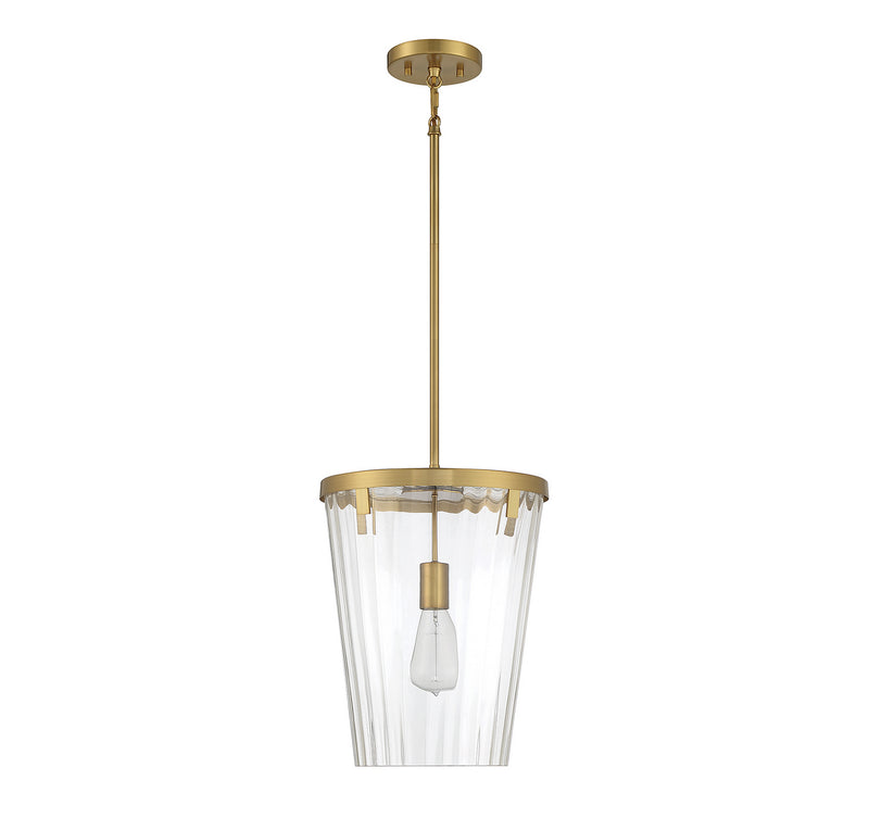 Lighting One E V6-L7-2322-1-322 One Light Pendant, Warm Brass
