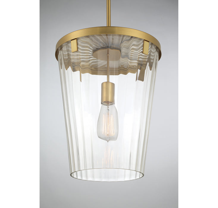 Lighting One E V6-L7-2322-1-322 One Light Pendant, Warm Brass