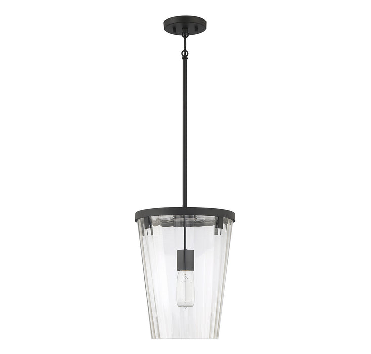 Lighting One E V6-L7-2322-1-89 One Light Pendant, Matte Black