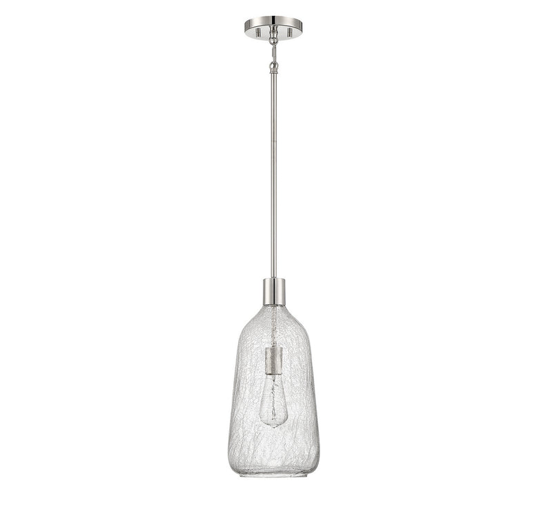 Lighting One E V6-L7-4801-1-109 One Light Pendant, Polished Nickel