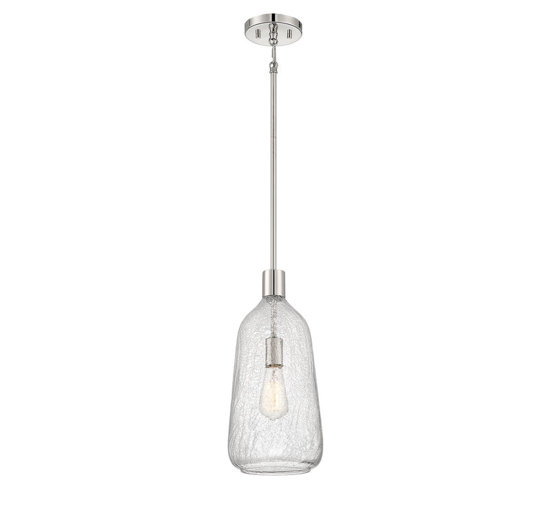 Lighting One E V6-L7-4801-1-109 One Light Pendant, Polished Nickel