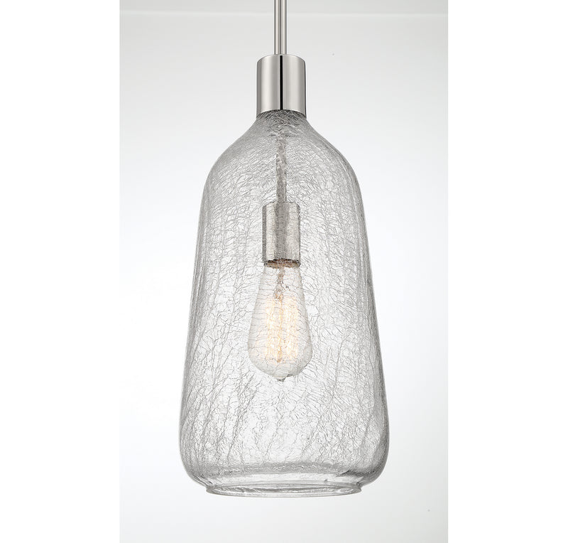 Lighting One E V6-L7-4801-1-109 One Light Pendant, Polished Nickel