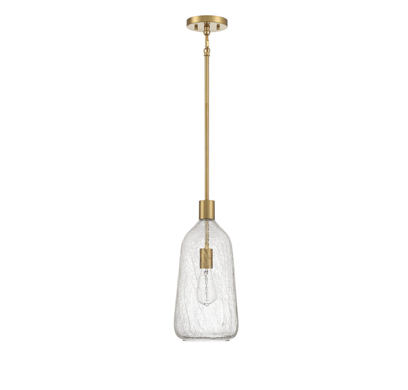 Lighting One E V6-L7-4801-1-322 One Light Pendant, Warm Brass
