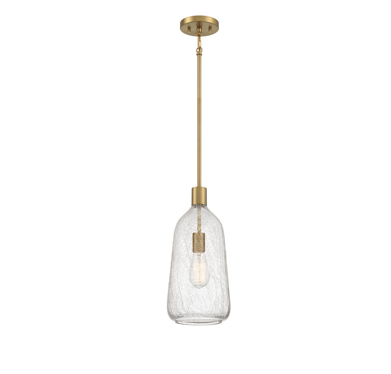 Lighting One E V6-L7-4801-1-322 One Light Pendant, Warm Brass