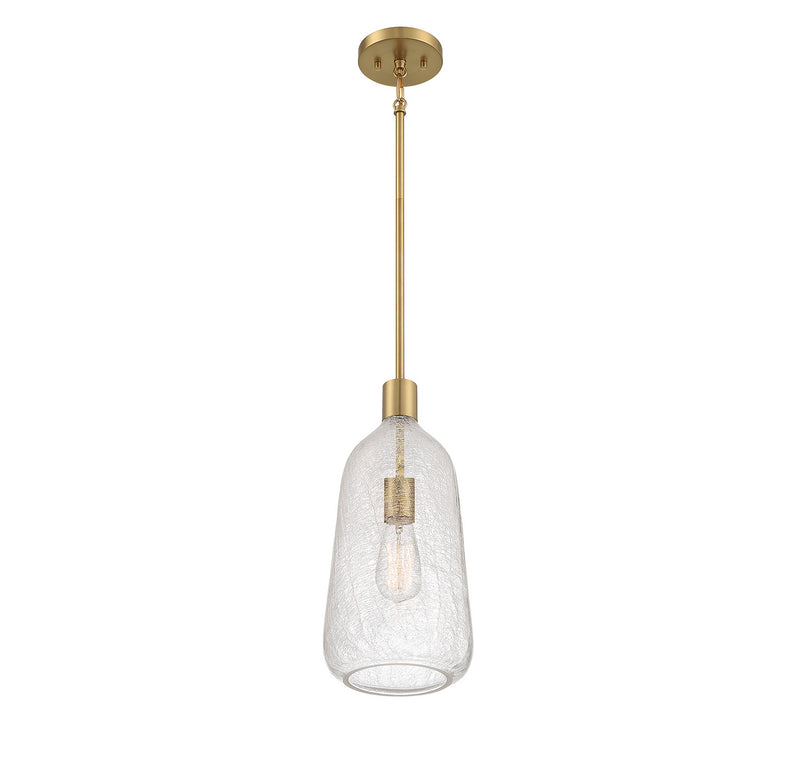Lighting One E V6-L7-4801-1-322 One Light Pendant, Warm Brass