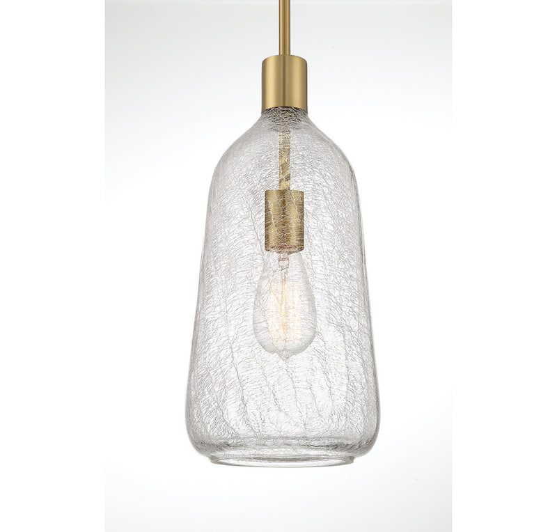 Lighting One E V6-L7-4801-1-322 One Light Pendant, Warm Brass