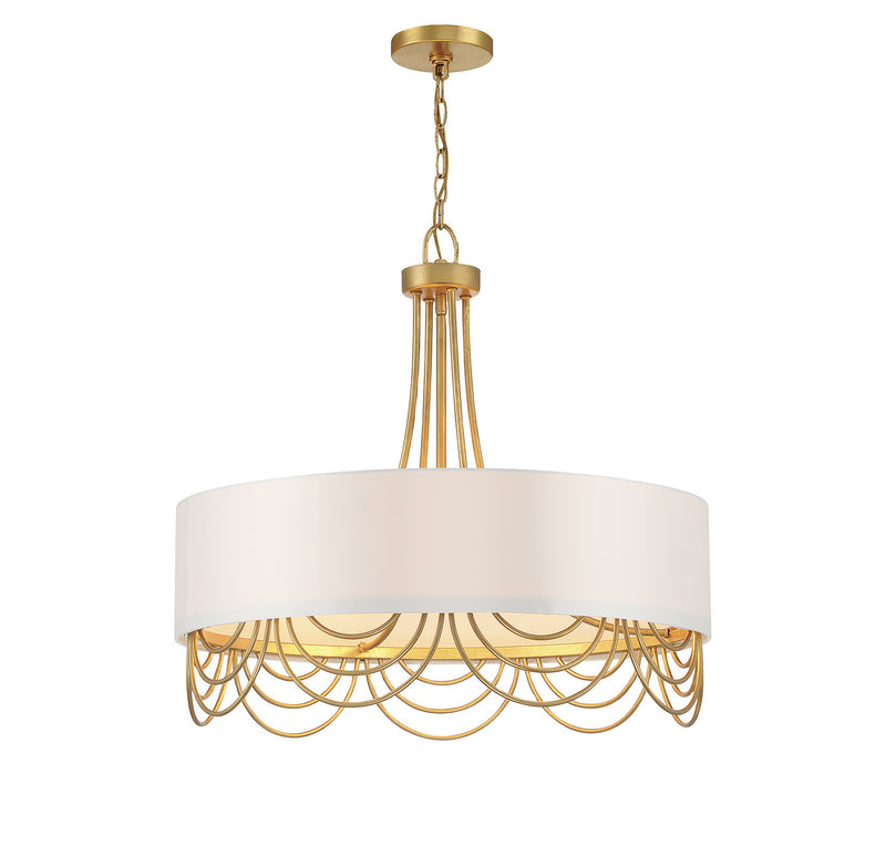 Lighting One E V6-L7-7100-4-260 Four Light Pendant, True Gold
