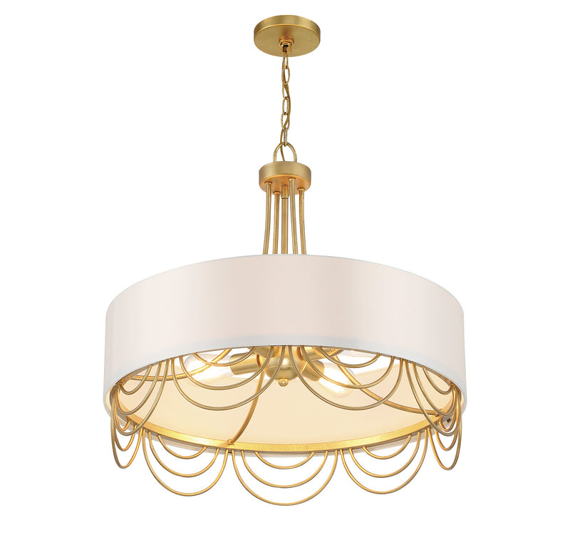 Lighting One E V6-L7-7100-4-260 Four Light Pendant, True Gold