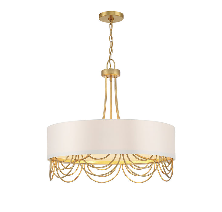 Lighting One E V6-L7-7100-4-260 Four Light Pendant, True Gold
