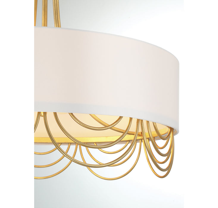 Lighting One E V6-L7-7100-4-260 Four Light Pendant, True Gold