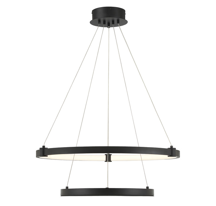Lighting One E V6-L7-7120-50-89 LED Chandelier, Matte Black
