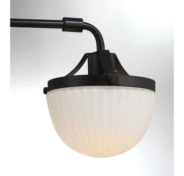 Lighting One E V6-L8-3900-3-BK Three Light Bathroom Vanity, Matte Black