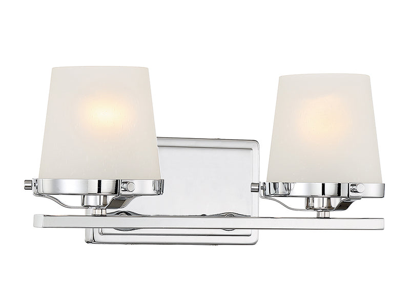 Lighting One E V6-L8-5250-2-11 Two Light Bathroom Vanity, Polished Chrome