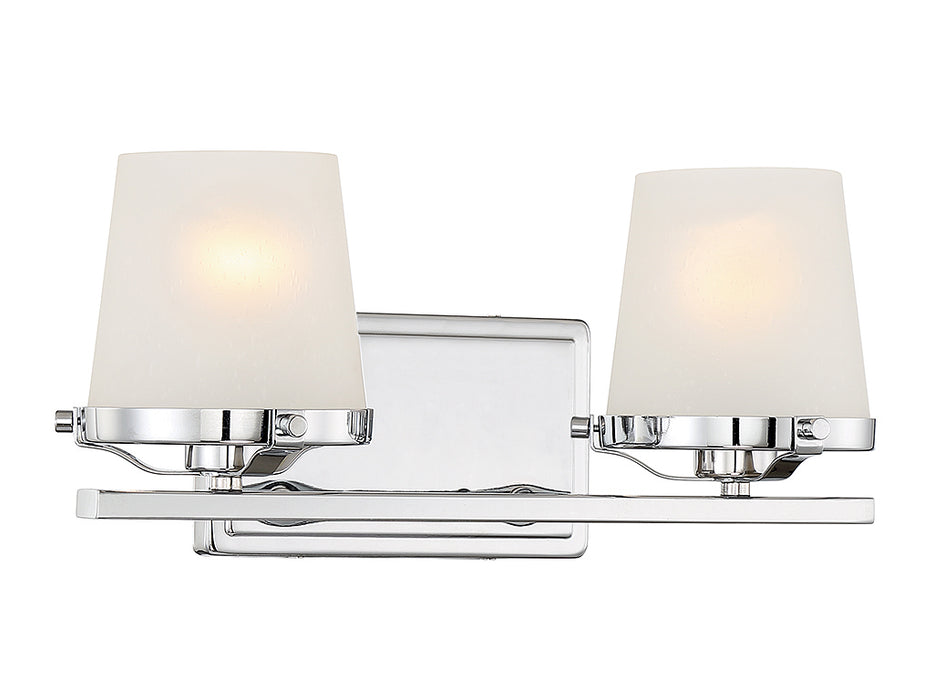 Lighting One E V6-L8-5250-2-11 Two Light Bathroom Vanity, Polished Chrome