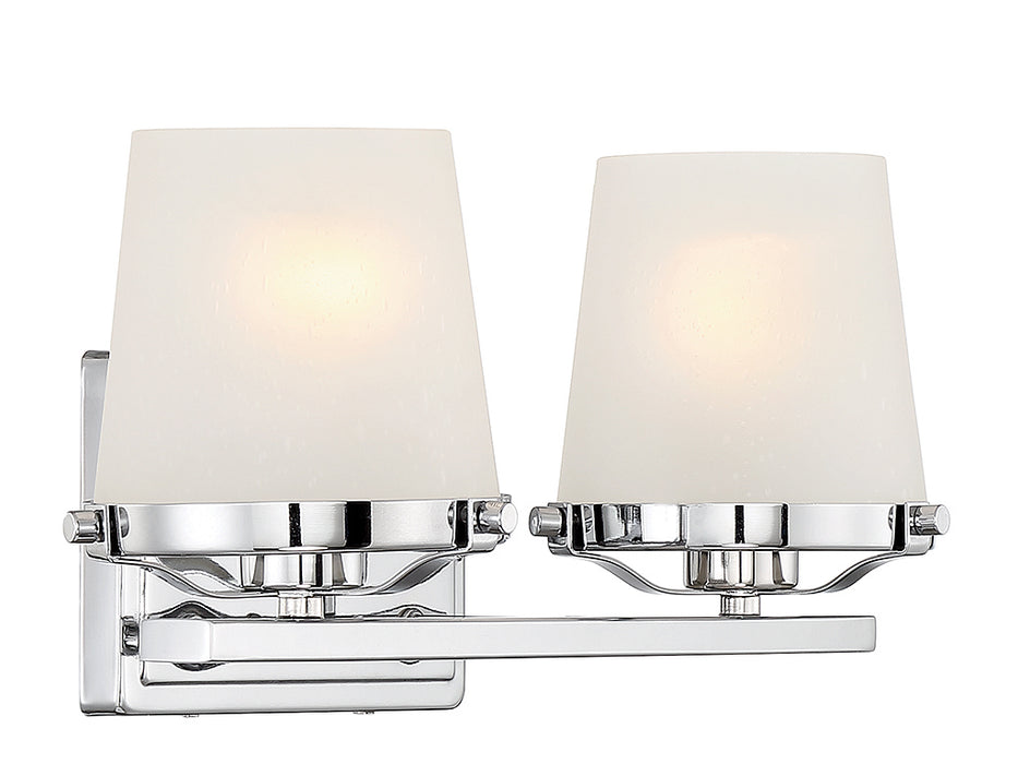 Lighting One E V6-L8-5250-2-11 Two Light Bathroom Vanity, Polished Chrome