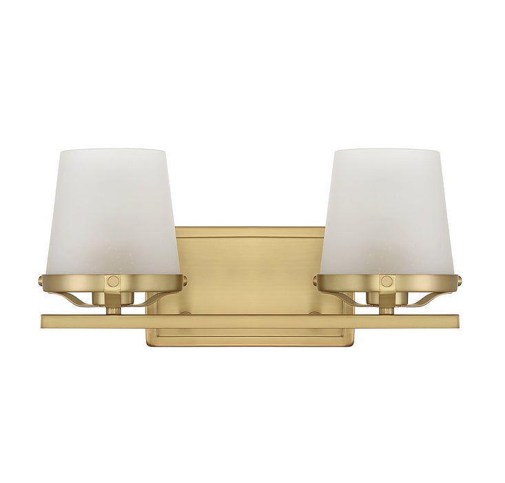 Lighting One E V6-L8-5250-2-322 Two Light Bathroom Vanity, Warm Brass