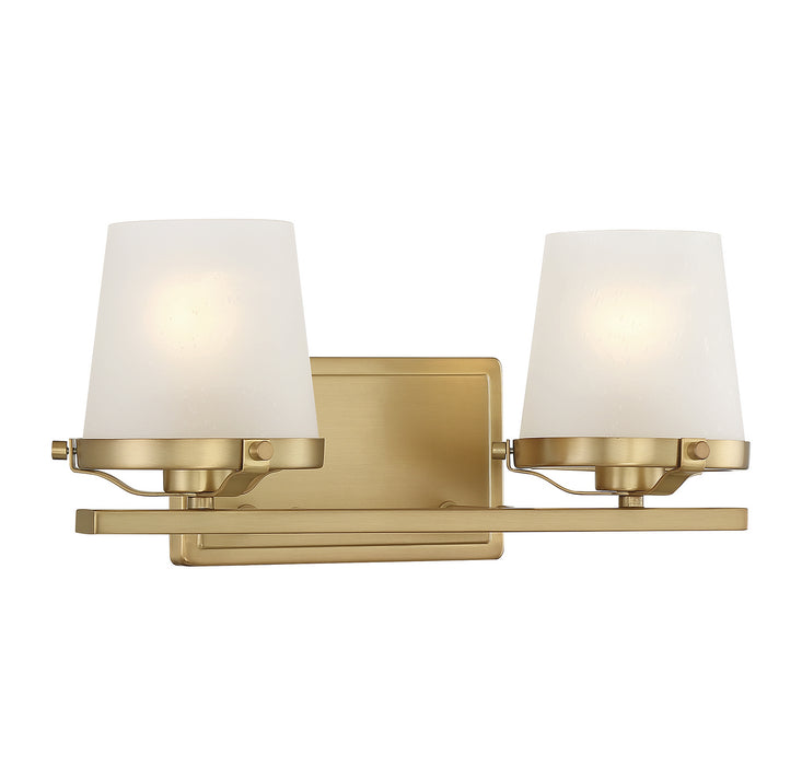Lighting One E V6-L8-5250-2-322 Two Light Bathroom Vanity, Warm Brass