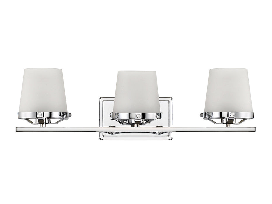 Lighting One E V6L8-5250-3-11 Three Light Bathroom Vanity, Polished Chrome