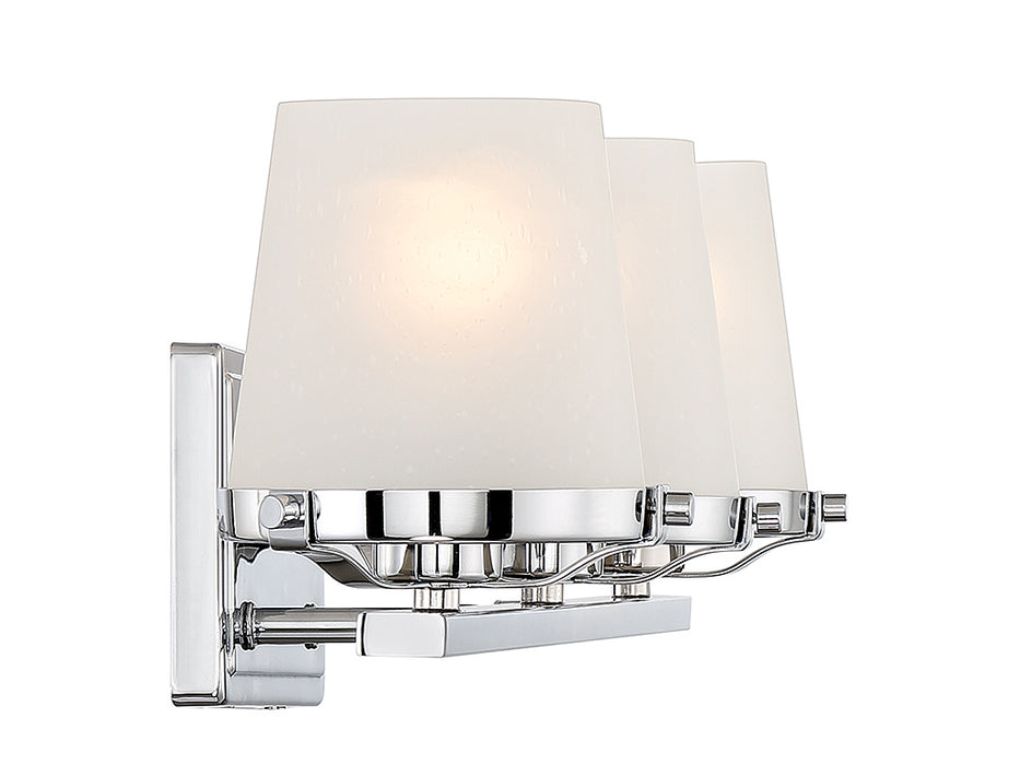 Lighting One E V6L8-5250-3-11 Three Light Bathroom Vanity, Polished Chrome