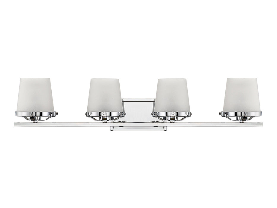 Lighting One E V6-L8-5250-4-11 Four Light Bathroom Vanity, Polished Chrome