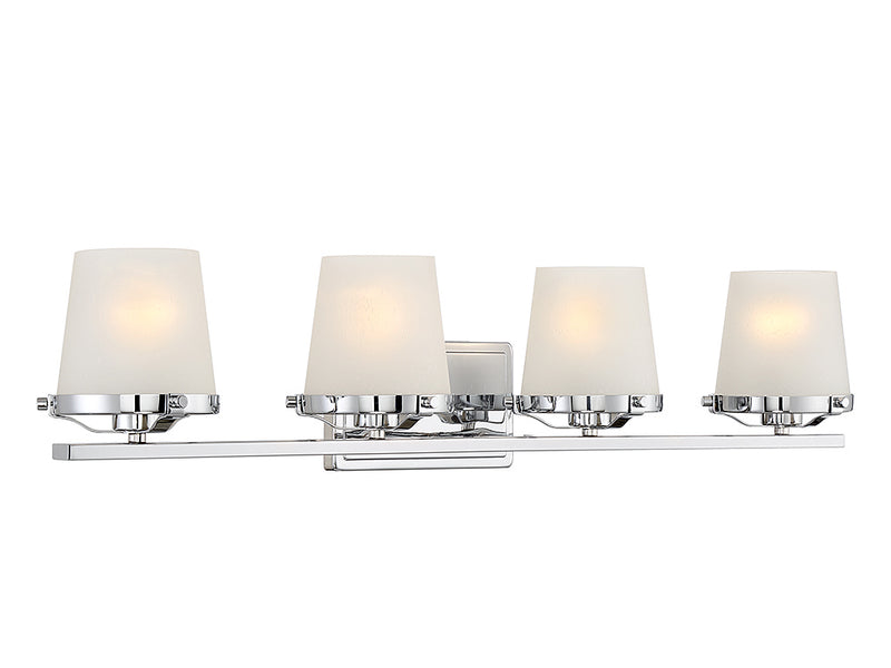 Lighting One E V6-L8-5250-4-11 Four Light Bathroom Vanity, Polished Chrome